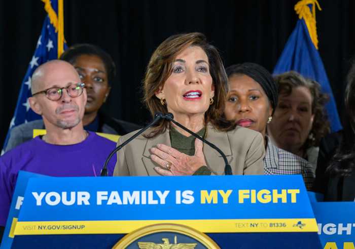 'True hunger crisis' in the making as 1.8 million NYC residents face SNAP funding freeze next month 2 Gov. Kathy Hochul speaks at a rally in Harlem on Monday, announcing $30 million in emergency state funds to help New Yorkers affected by the SNAP funding freeze