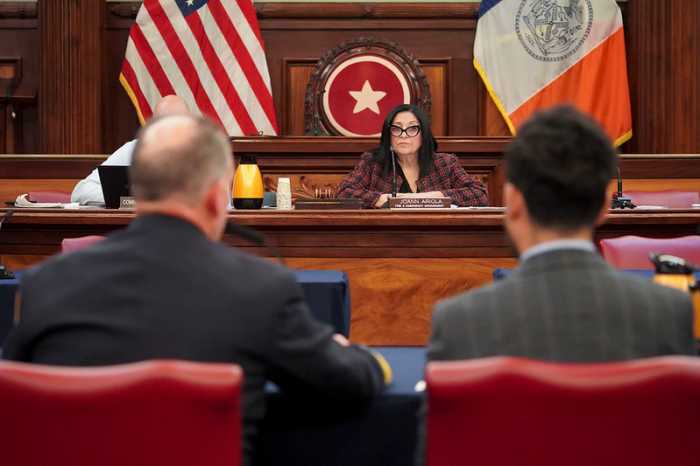 Council Member Joann Ariola leads the committee hearing as FDNY and city officials testify on lithium battery storage safety in residential neighborhoods.