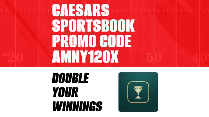 Caesars Sportsbook Promo Code AMNY120X: Double Winnings on World Series, NBA, MNF 2 caesars sportsbook promo code