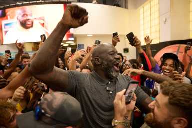 Shaquille O'Neal made a surprise visit to NYC this week.