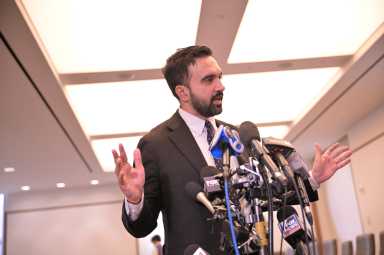 democratic mayoral candidate zohran mamdani speaking