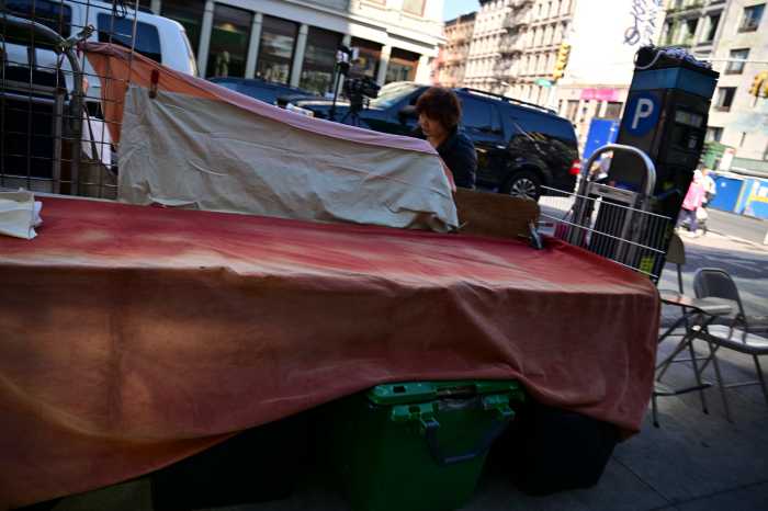 Vendor closed shop in Chinatown