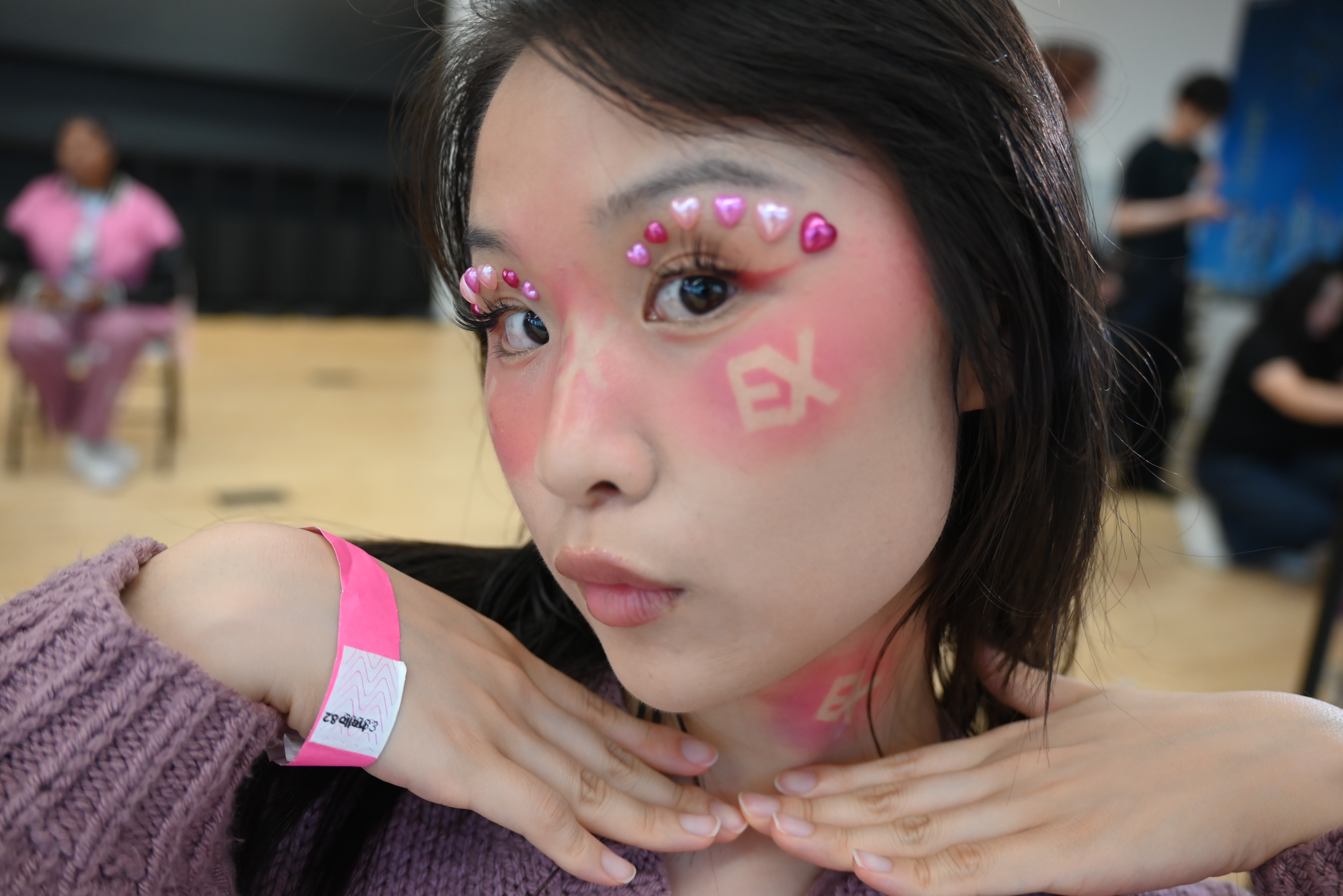 Fans wore outfits and make up inspired by P1Harmony's new album Ex