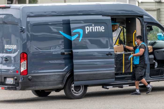 Amazon two-day delivery worker