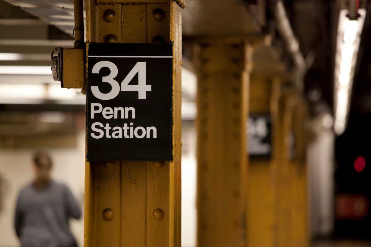 The 34th Street–Penn Station stop on the 1/2/3 subway lines in Manhattan. Police are investigating after a newborn was found at the station Monday morning, Oct. 20