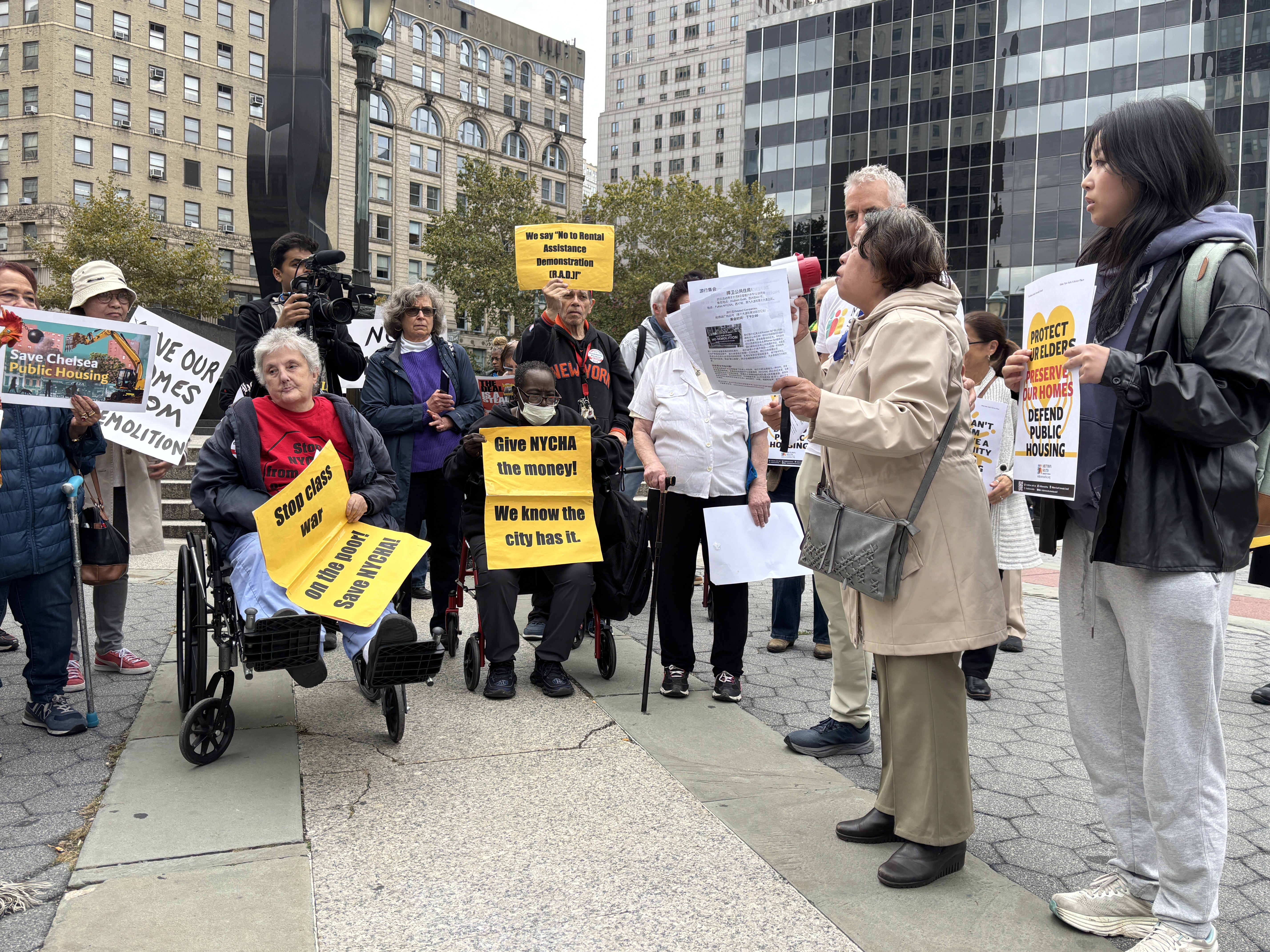 Elliott-Chelsea Houses resident Yu Story in Chinese protests relocation near translator