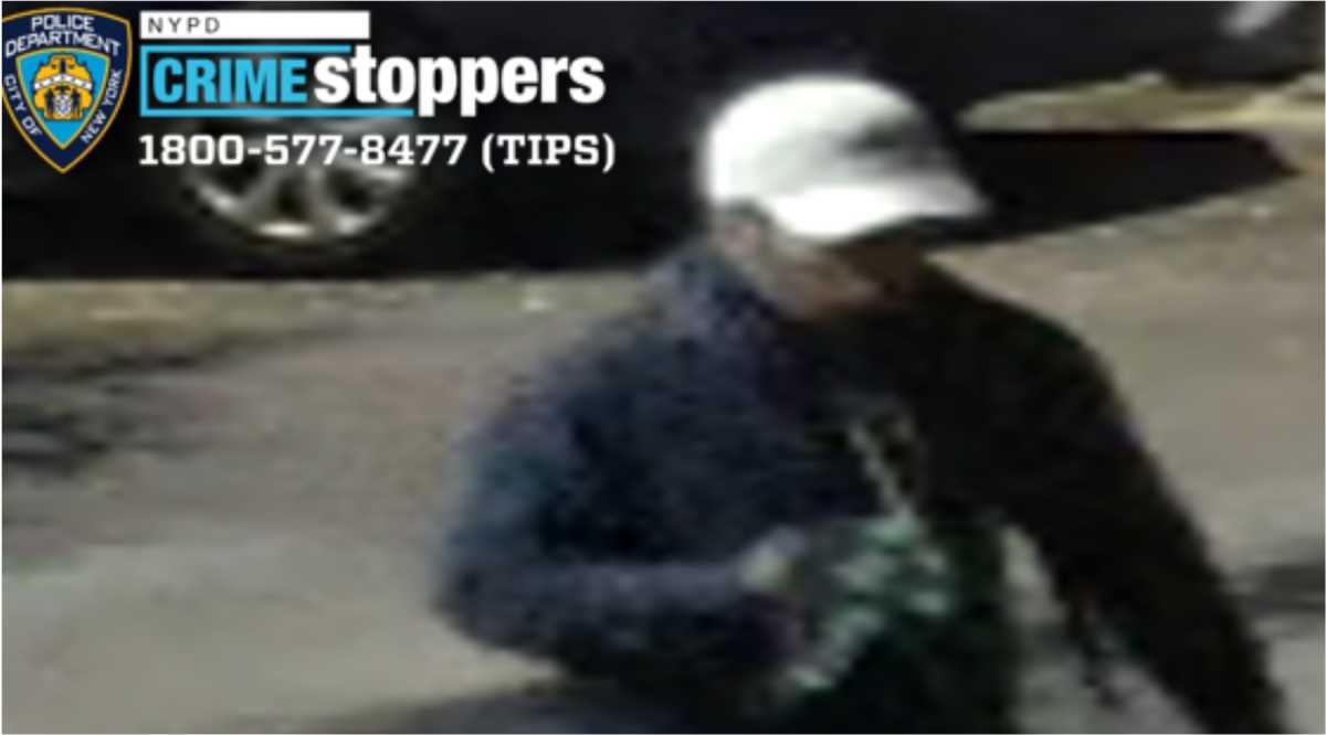 The NYPD released this surveillance image of the suspect wanted for tying up and assaulting a woman during a Brooklyn home invasion