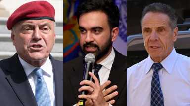 NYC mayor's race candidates curtis sliwa, zohran mamdani and andrew cuomo
