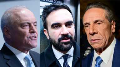 Mayor candidates curtis sliwa zohran mamdani and andrew cuomo