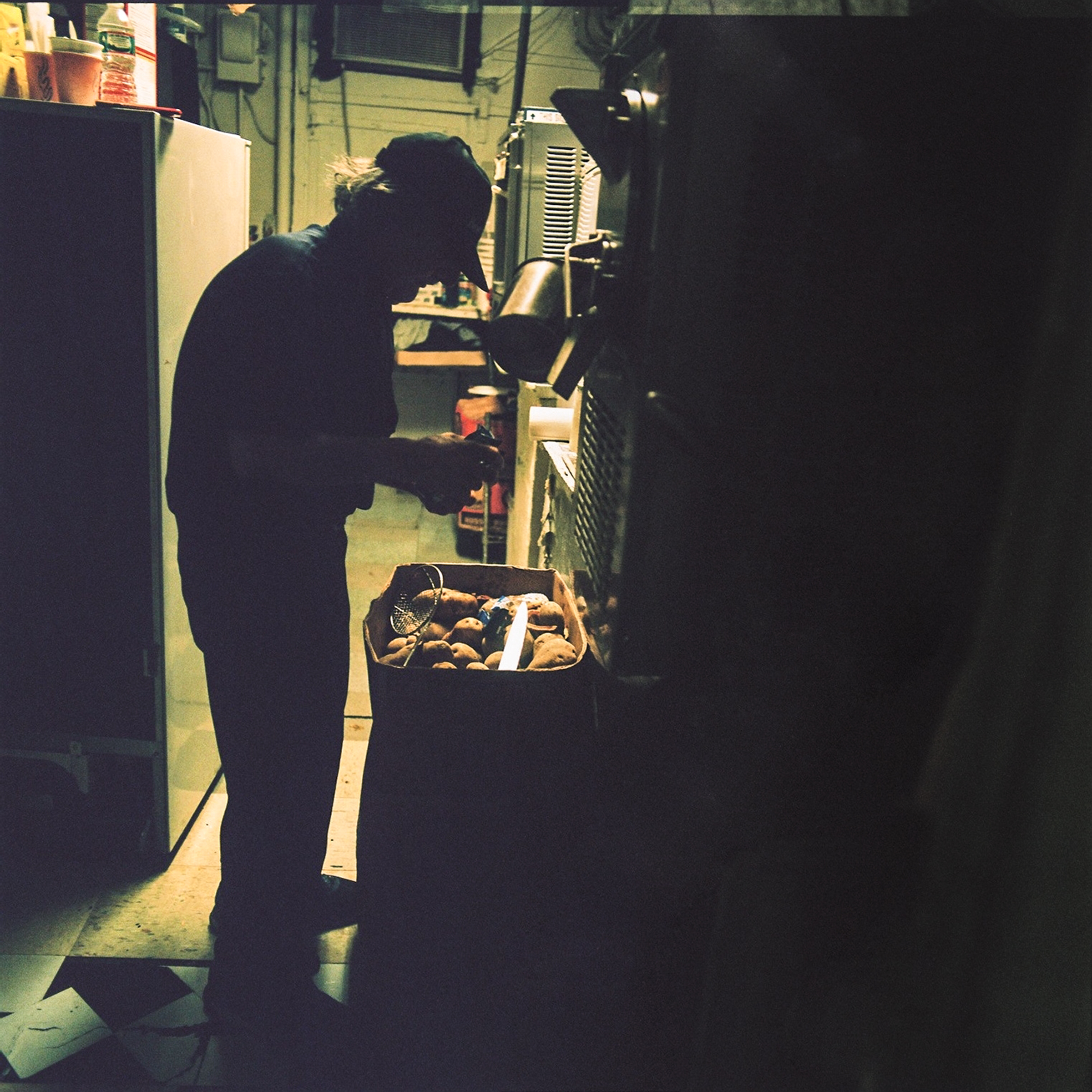 Ray Alvarez working the night shift, from the Whitney Browne book "Candy Store"