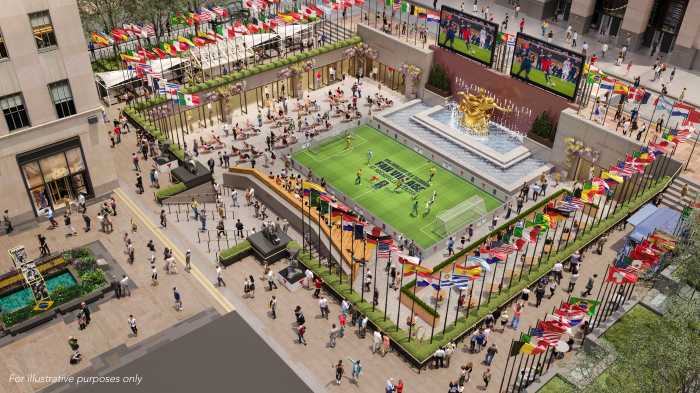 World Cup Fan Village Rockerfeller Center renderings