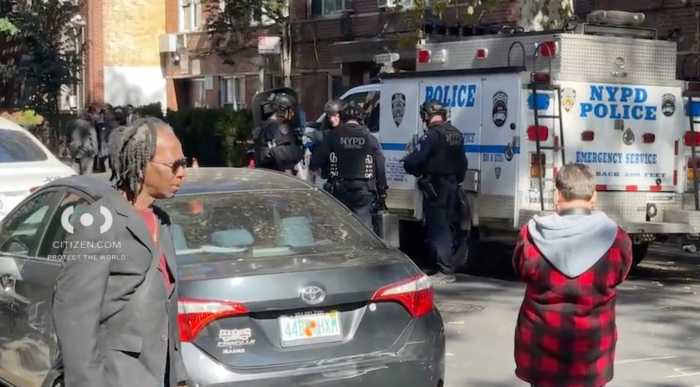 police at Brooklyn scene where man was murdered and chopped up