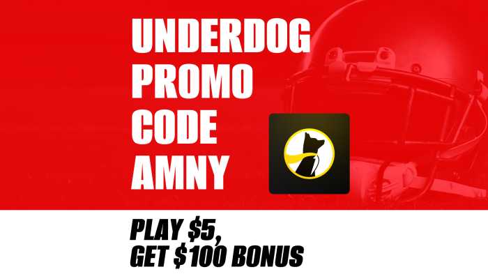 Underdog Promo Code AMNY: Get $100 Bonus for World Series, CFB, NBA Cup 1 underdog promo code