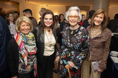 Wendy Moonan, Sylvia Hemingway, Barbara Tober and Lee Fryd attend Musical Bodies at The Metropolitan Museum of Art on October 14, 2025 in New York.