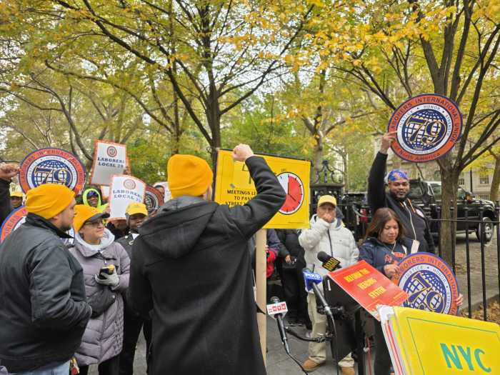 Street vendors and delivery workers rally for greater protections at City Hall 2 Photo by Shane O'Brien.
