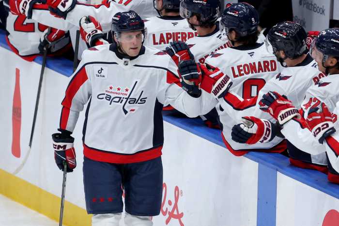 Aliaksei Protas goal Capitals Islanders home opener 10-11-25