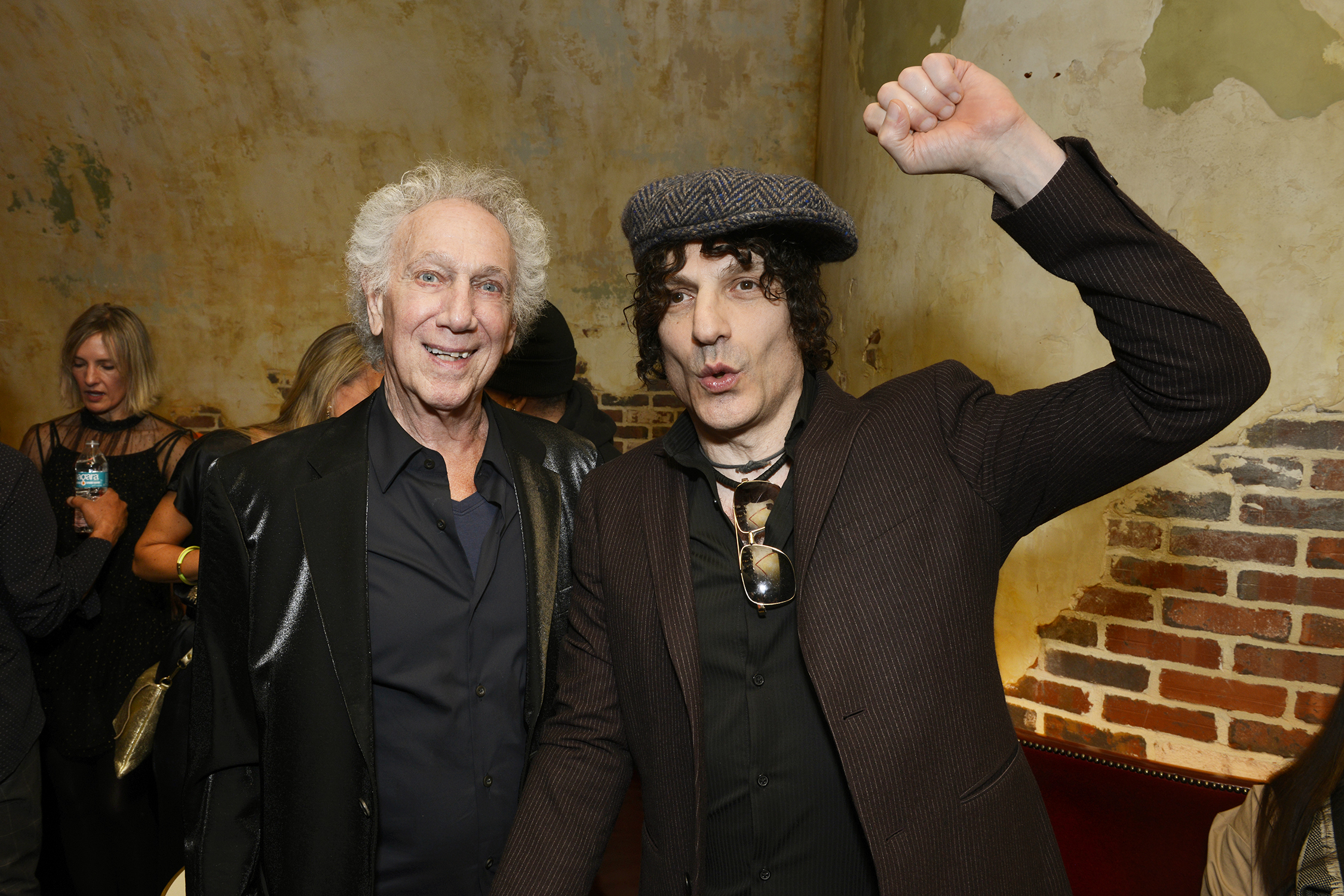 Longtime friends Bob Gruen and Jesse Malin at The Django