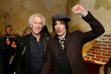 Longtime friends Bob Gruen and Jesse Malin at The Django