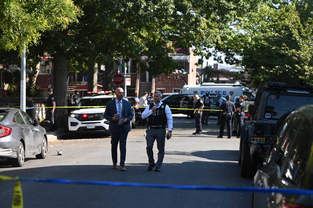 Police officers at scene of Brooklyn police-involved shooting