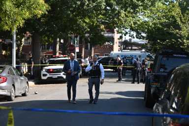 Police officers at scene of Brooklyn police-involved shooting