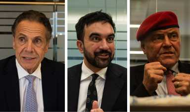 NYC Mayor's Race headshots Cuomo Mamdani Sliwa