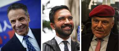 NYC Mayor's Race candidates Andrew Cuomo, Zohran Mamdani and Curtis Sliwa