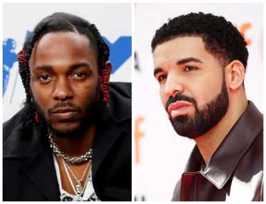 FILE PHOTO: Combination photo of Rappers Kendrick Lamar and Drake