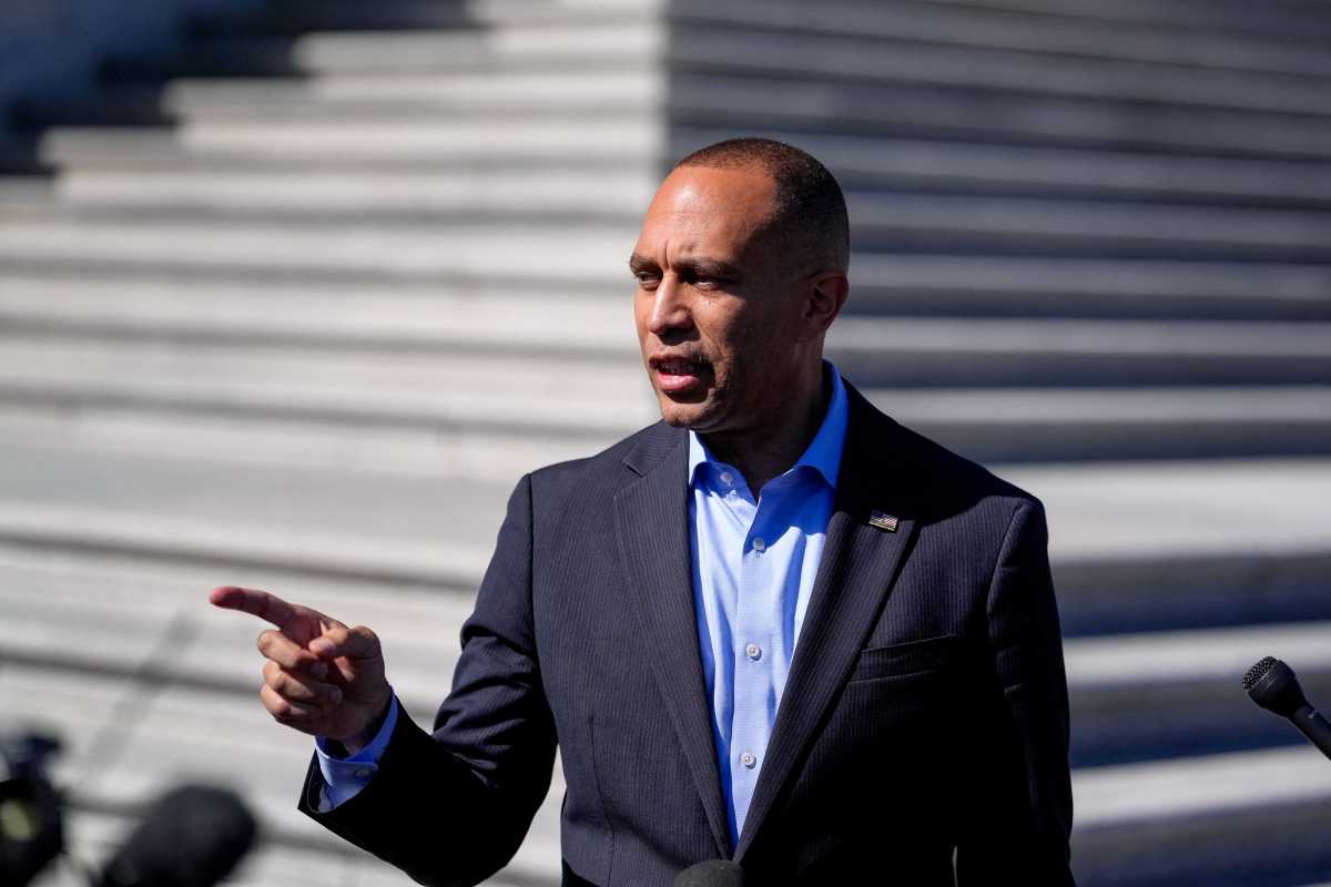 Brooklyn lawmaker Chi Ossé neither confirms nor denies report of potential challenge to House Democratic Leader Hakeem Jeffries 2 House Democratic leader Hakeem Jeffries of Brooklyn speaking and pointing finger at Capitol Hill