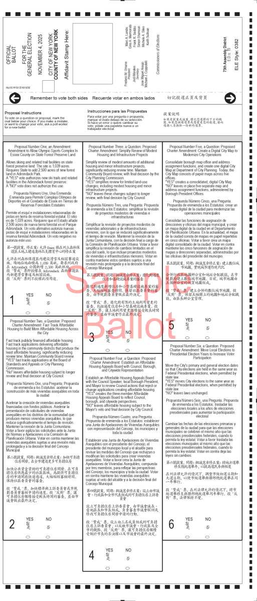 amNY 2025 ELECTION PRIMER: What you need to know about the NYC Mayor's Race and more 8 manhattan ballot 2 page 0001