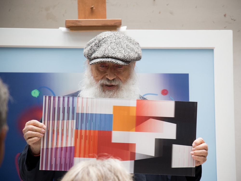Yaacov Agam: The architect of the invisible with his kinetic art 2 Yaacov Agam with his art in 2019.