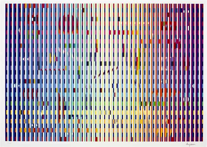 Rainbow Bright kinetic art by Yaacov Agam, 2006