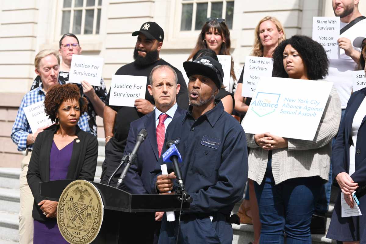 Kendu Starmell, who drove more than ten hours from South Carolina to speak at the Sept. 30 press conference, echoed the pain of coming forward, especially as a male survivor.