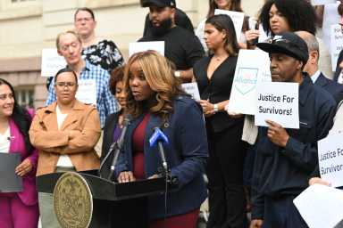 Sexual abuse survivors, advocates, and City Council members demanded on Tuesday an immediate hearing and vote on Intro. 1297, a bill designed to strengthen protections for victims of gender-motivated violence.