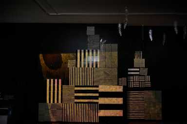 Light refracting off Shoshanna Weinberger art