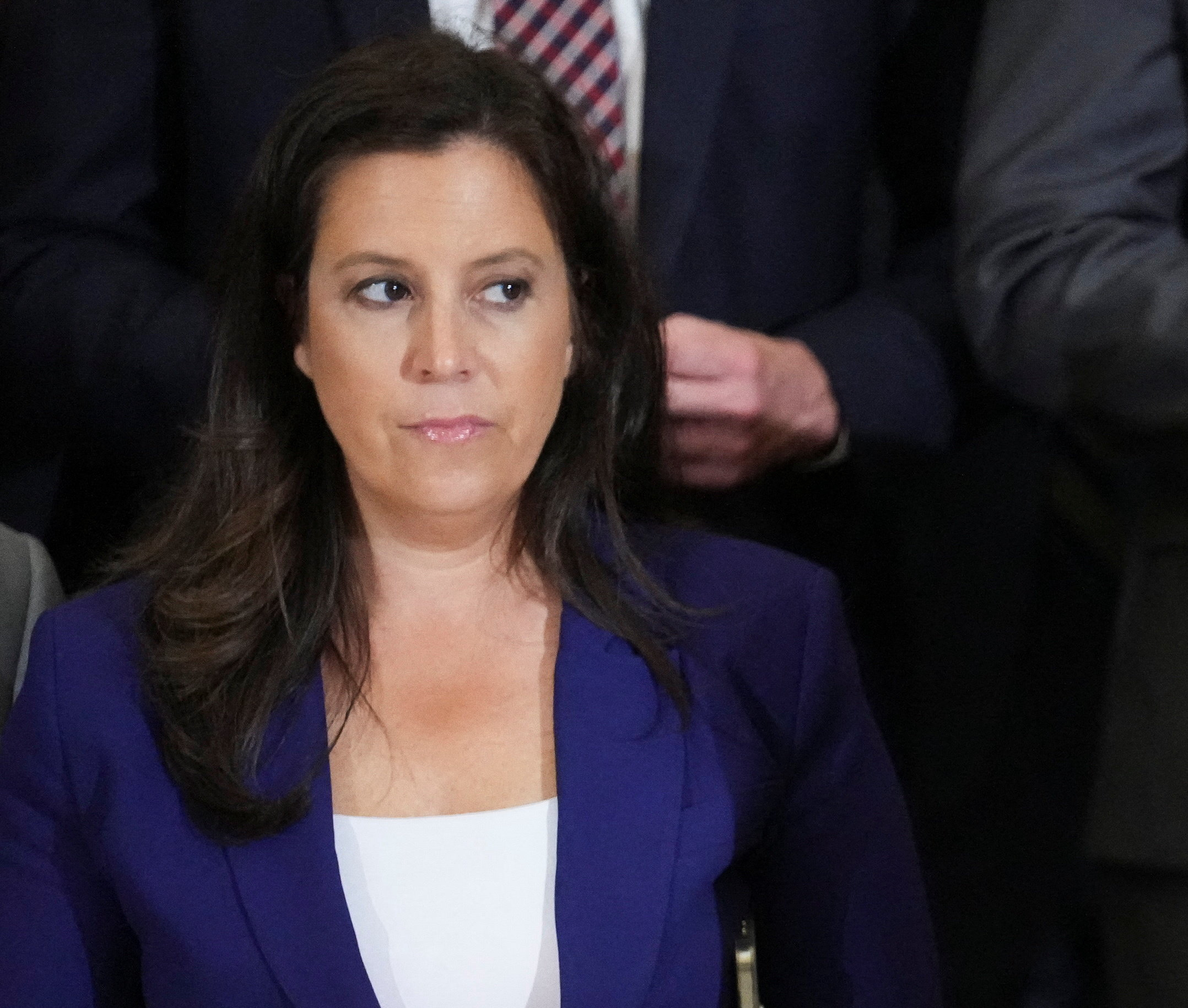 U.S. Rep. Elise Stefanik (R-NY) attached accusations of Democratic hypocrisy to her condemnation of Young Republicans who engaged in a racist, violent group chat which Politico exposed in a report this week.