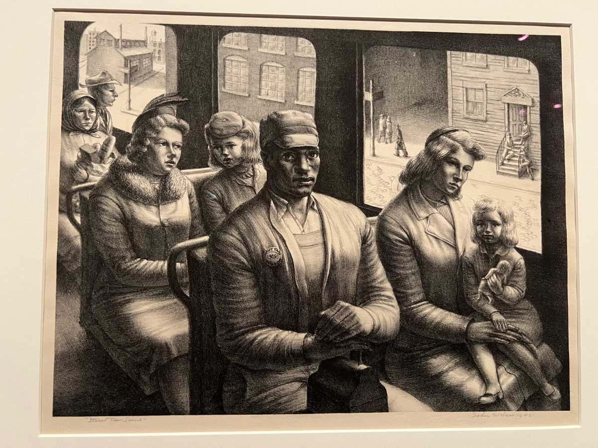 John Wilson at The Met: Witnessing humanity and defying erasure through his canvas 2 "Streetcar Scene" by John Wilson, 1945