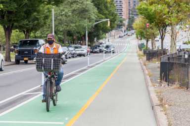 Traffic in bike lane