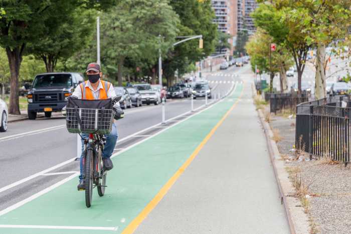 Traffic in bike lane