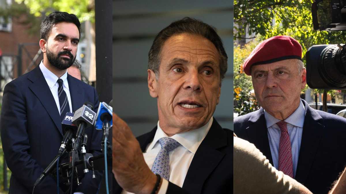 Mayoral candidates Zohran Mamdani, Andrew Cuomo, and Curtis Sliwa.