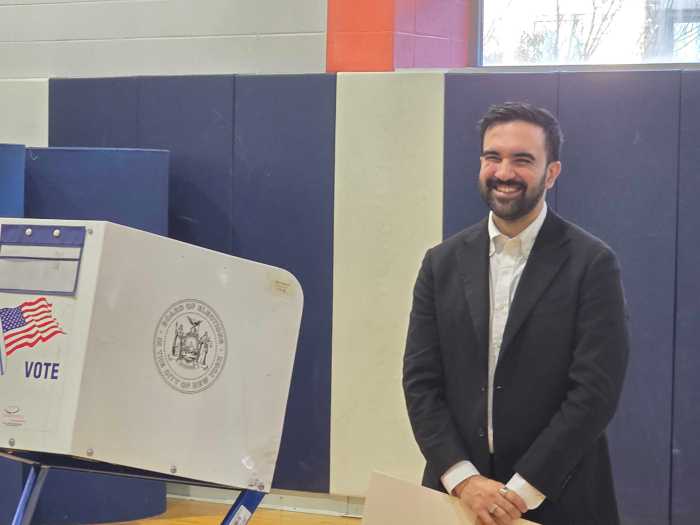 Democratic nominee Zohran Mamdani votes in Queens