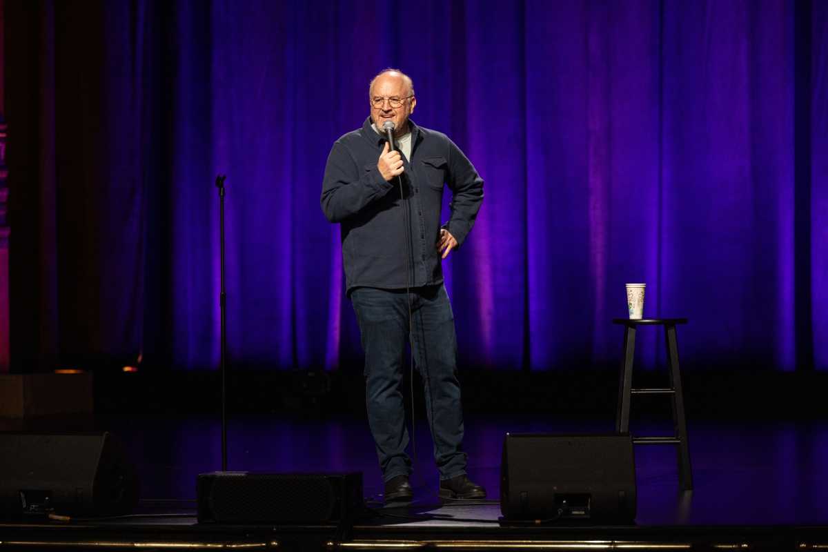 Stand-up comedian Louis C.K. performing