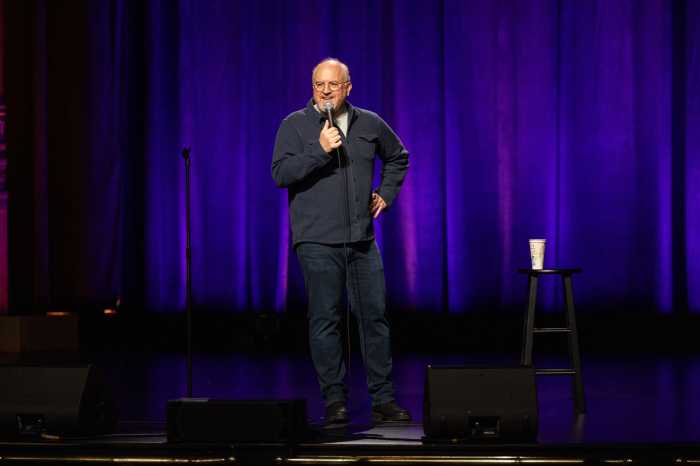 Stand-up comedian Louis C.K. performing