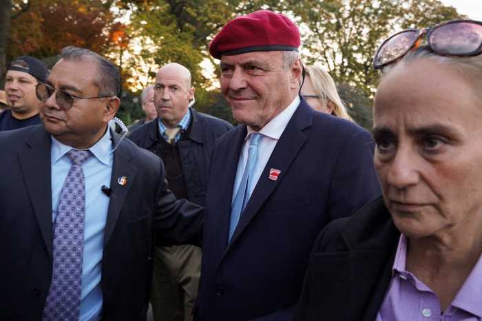 Republican NYC mayor nominee Curtis Sliwa smiling