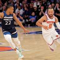 Three takeaways after Knicks defeat Minnesota, extend winning streak to three 5 Nov 5, 2025; New York, New York, USA; New York Knicks guard Jalen Brunson (11) controls the ball against Minnesota Timberwolves guard Jaylen Clark (22) during the third quarter at Madison Square Garden.
