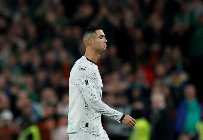 Cristiano Ronaldo red card Portugal Ireland World Cup qualifying