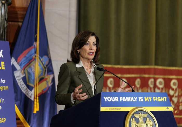 Gov. Kathy Hochul speaking
