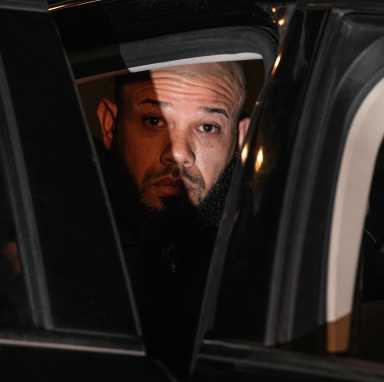 Suspect in Lower Manhattan murder looks at camera