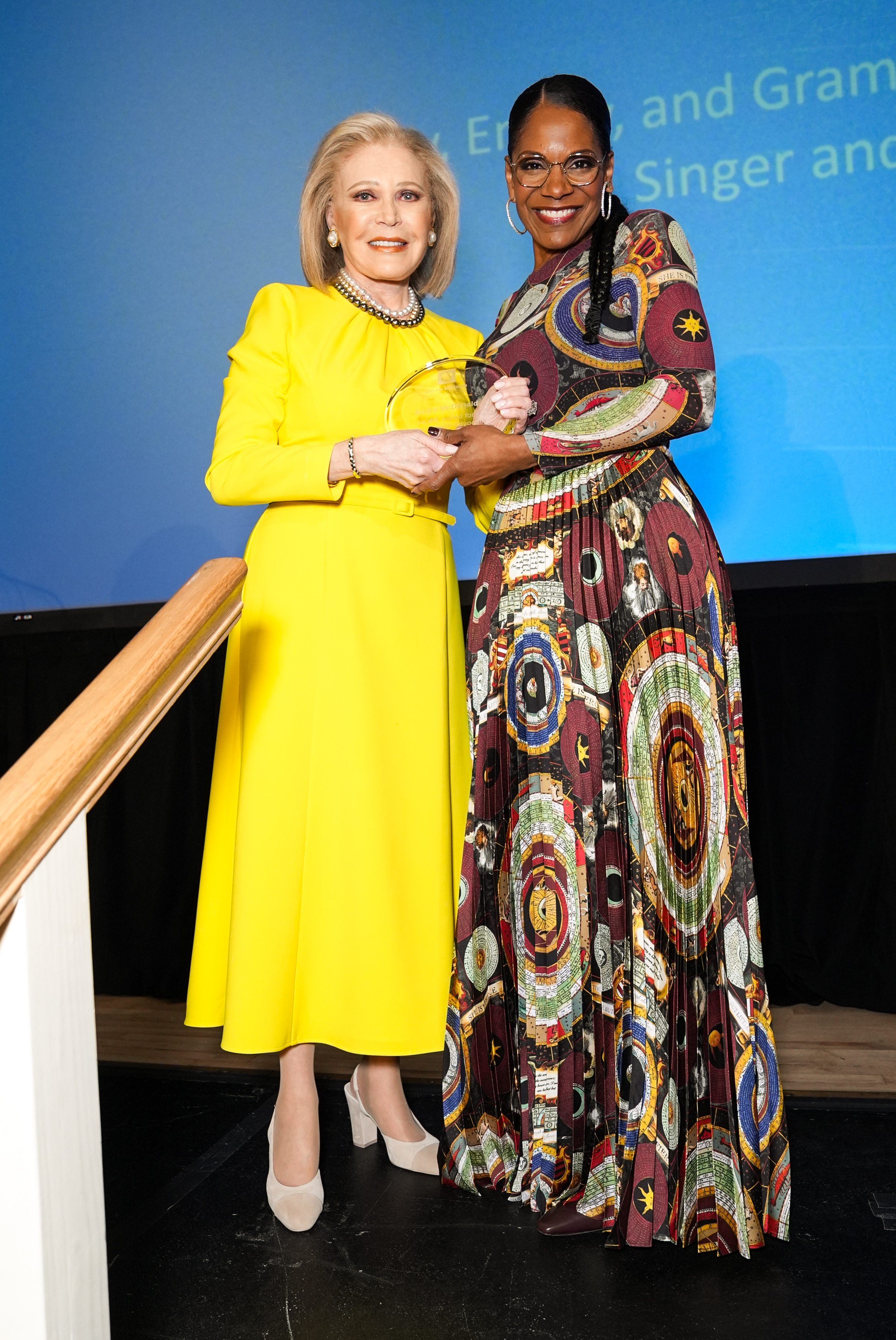 Audrey Gruss and Audra McDonald. 