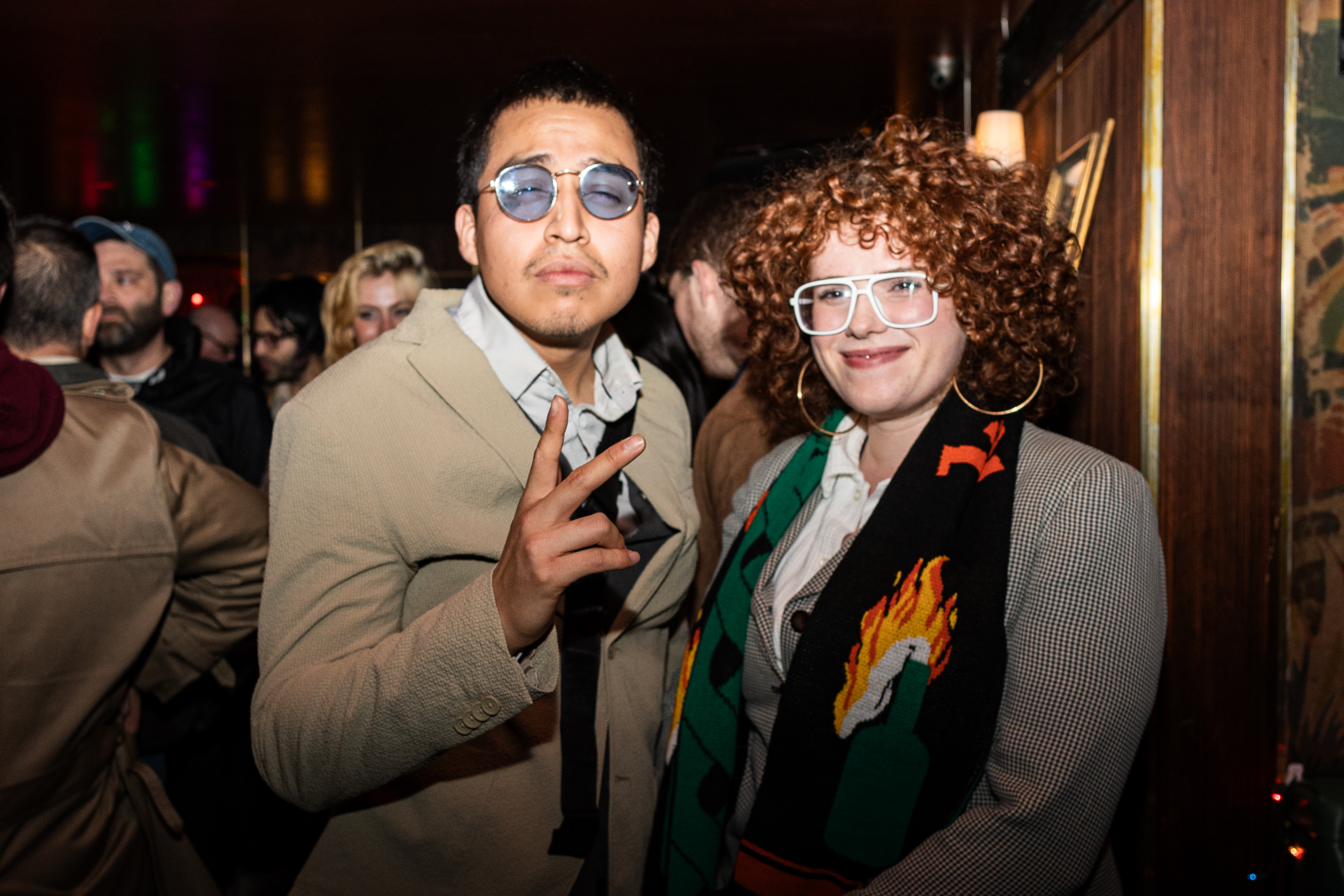FranCon celebrates NYC's favorite writer, speaker and curmudgeon, Fran Lebowitz 6 people posing for portait at francon