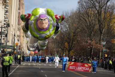 Buzz Lightyear joined the balloon lineup this year.